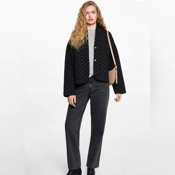 NWT Mango Embroidered Dot Women's Jacket Small - Picture 7 of 11